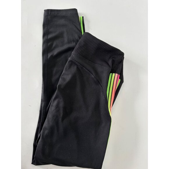 PINK Victoria's Secret Pants - VS Pink Ultimate Legging Medium Retro Sheer Mesh Neon Stripe Festival Athleisure